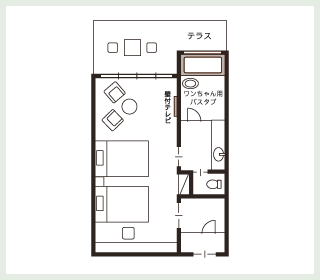 ドッグフレンドリールーム間取り図