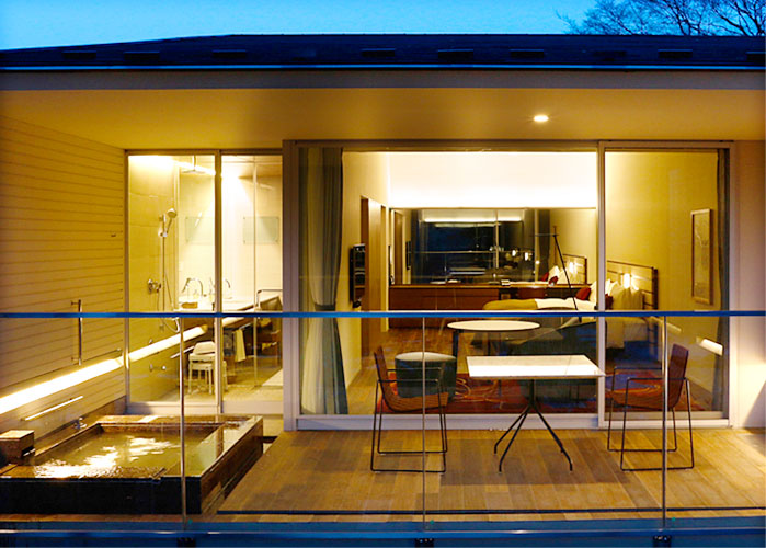 Special rooms with attached hotspring open-air baths