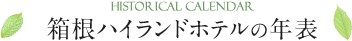 箱根ハイランドホテルの年表